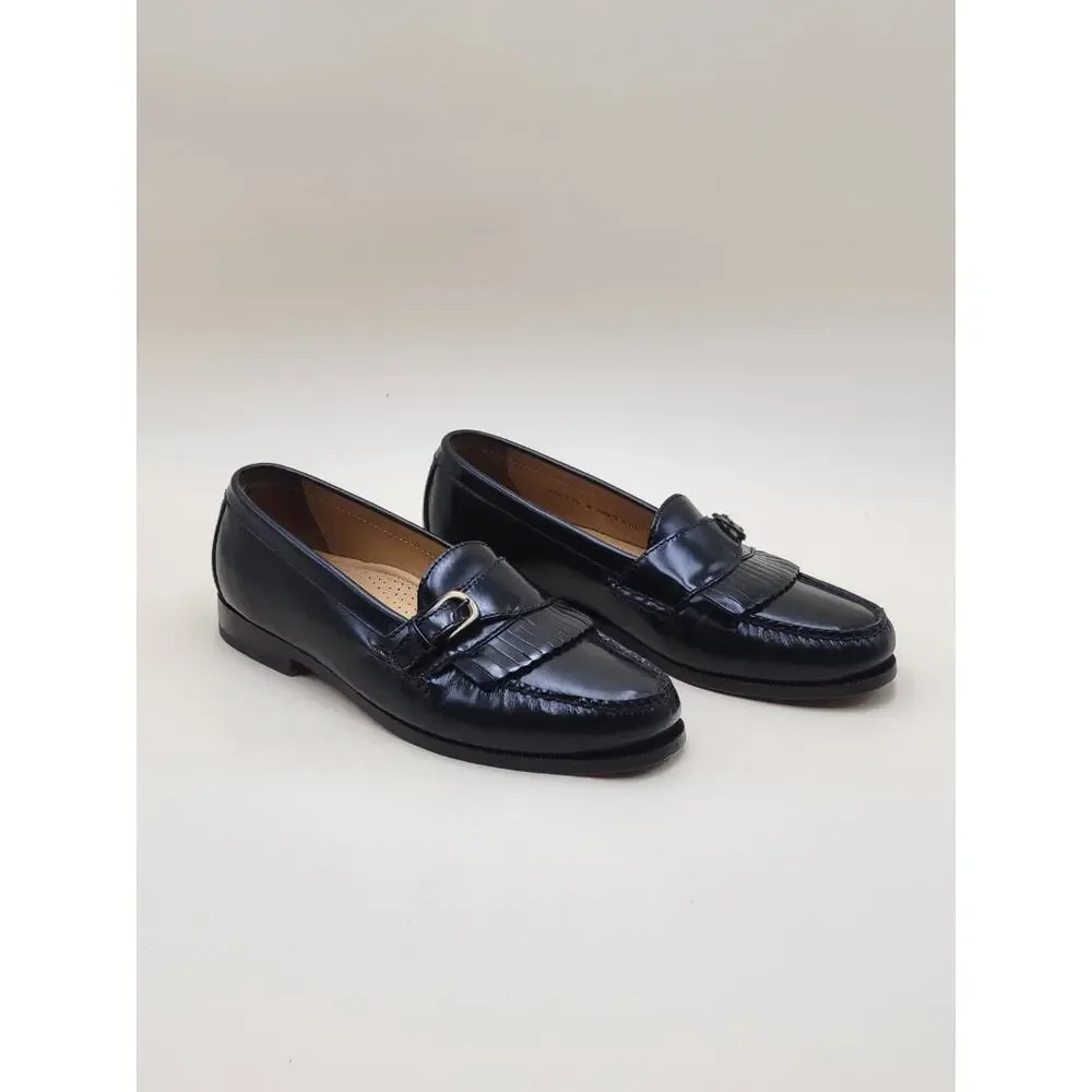 Cole Haan Loafers C09878 Men's Sz 9.5 M Black Dress Kiltie Fringe